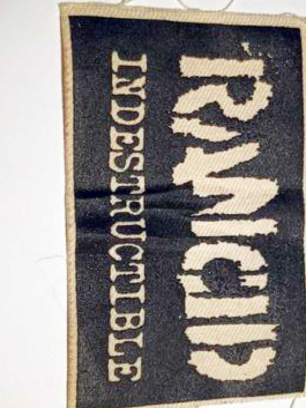 Rancid - Indestructible RARE promo sew-on patch '03 Yellowed smoke damage